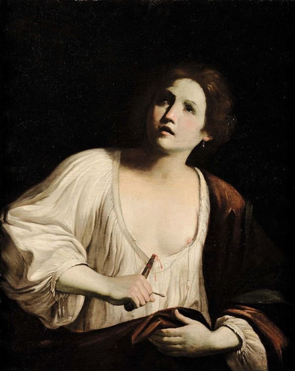Guido Cagnacci (1601-1663), attribuito a Suicidio di Lucrezia