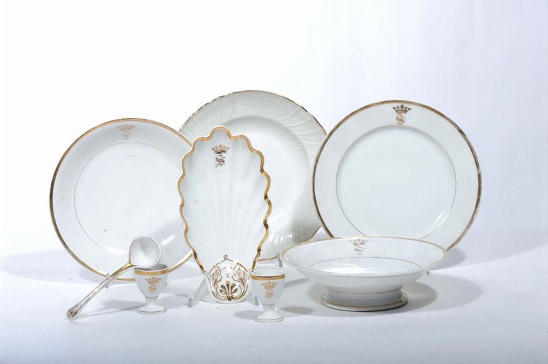 Servizio di piatti con stemma, Ginori  - Asta Asta OnLine 02-2012 - Cambi Casa d'Aste
