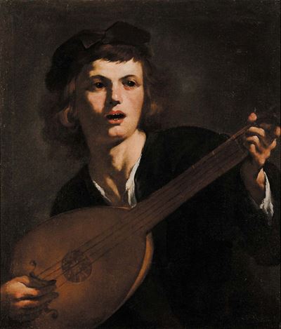 Scuola Olandese del XVII Secolosuonatore di Liuto