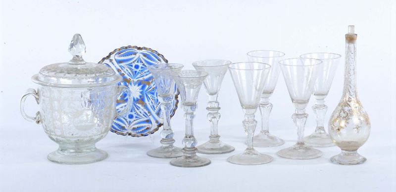 Lotto di oggetti in vetro e cristallo  - Asta Antiquariato e Dipinti Antichi - Cambi Casa d'Aste