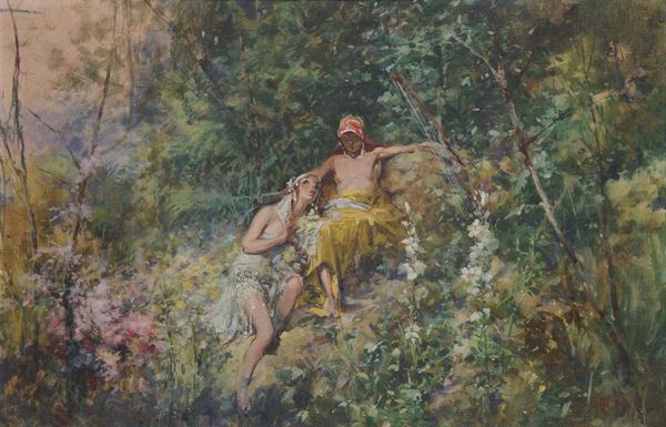 Giovanni Grifo (1869 - 1935) Figure nel bosco
