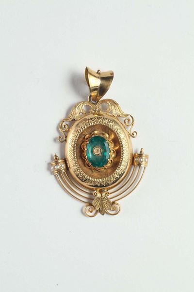 Pendente in Oro e Paste Vitree
