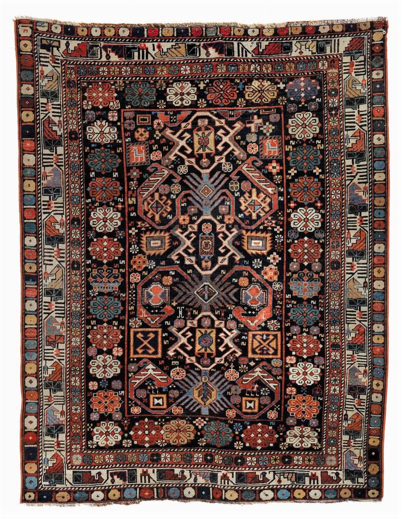 A Caucaso Shirvan Kuba rug end 19th century.Some areas repairs.  - Auction Ancient Carpets - Cambi Casa d'Aste