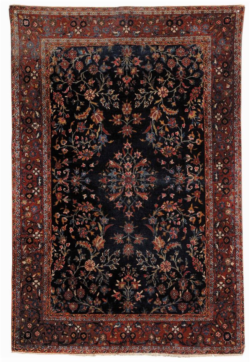 Tappeto persiano Kashan, fine XIX secolo  - Asta Antiquariato e Dipinti Antichi - Cambi Casa d'Aste