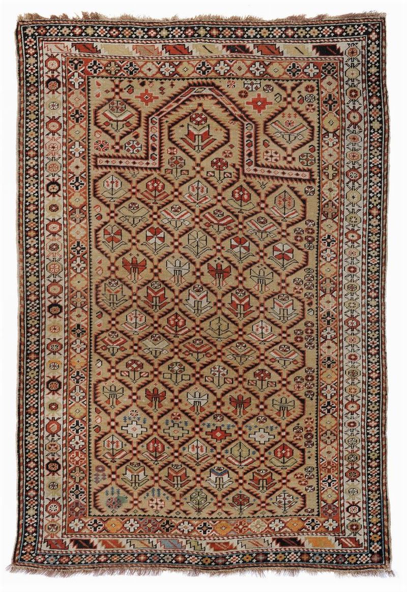 Tappeto caucasico Daghestan a preghiera, fine XIX secolo  - Auction Ancient Carpets - Cambi Casa d'Aste
