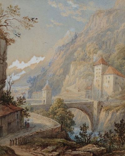 Anonimo Inglese della Fine del XIX Secolopaesaggio Campestre