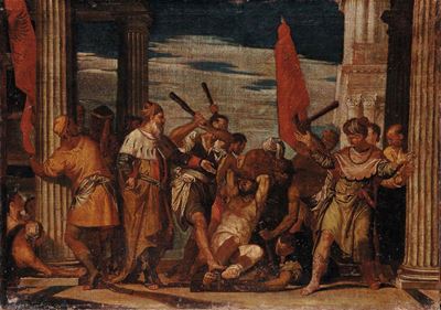 Scuola del XVIII Secologesù Condotto al Sinedrio