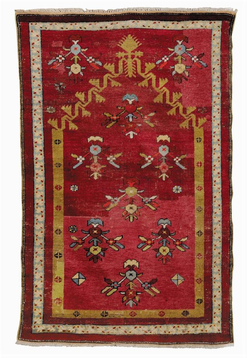 Tappeto anatolico Mujiur a preghiera, fine XIX secolo  - Asta Antiquariato e Dipinti Antichi - Cambi Casa d'Aste