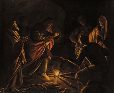 Scuola del XVII Secolosan Pietro Rinnega Gesù