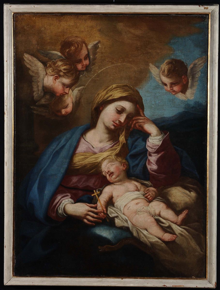 Scuola del XVIII Secolomadonna Bambino e Putti