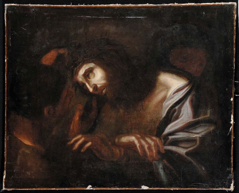 Scuola del XVIII secolo Cristo con corona di spine  - Asta Antiquariato e Dipinti Antichi - Cambi Casa d'Aste