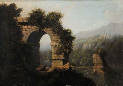 Carlo Bonavia (attivo 1755-1788), Attribuito Apaesaggio Roccioso