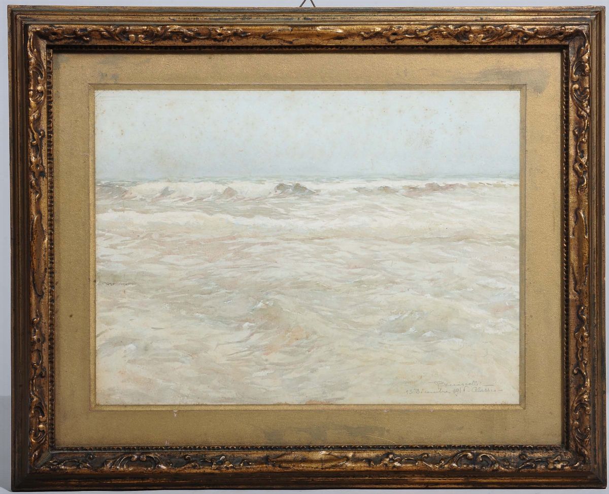 Alberto Beniscelli (1870-1952)marina, 1916
