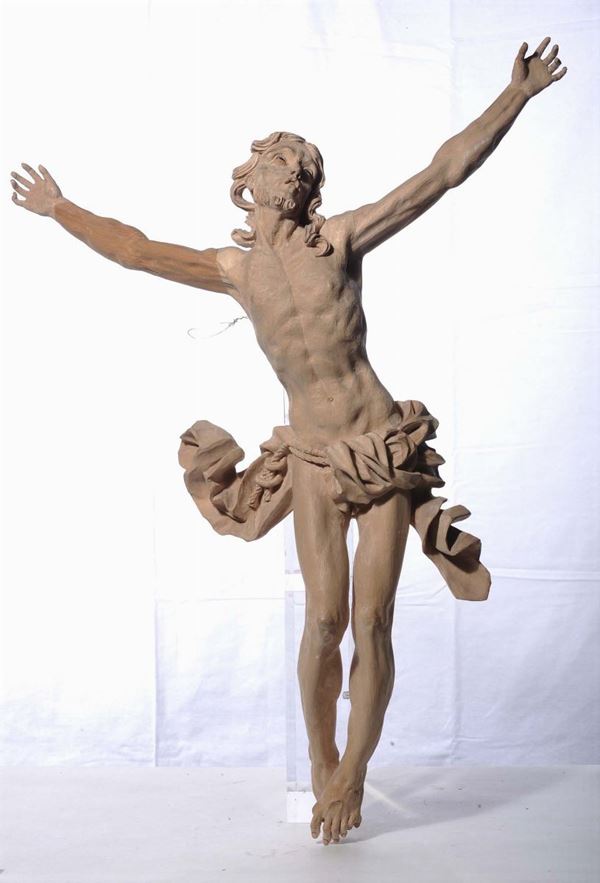 Cristo in legno intagliato, XX secolo
