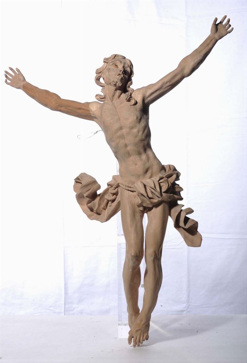 Cristo in legno intagliato, XX secolo  - Auction Antiques and Old Masters - Cambi Casa d'Aste