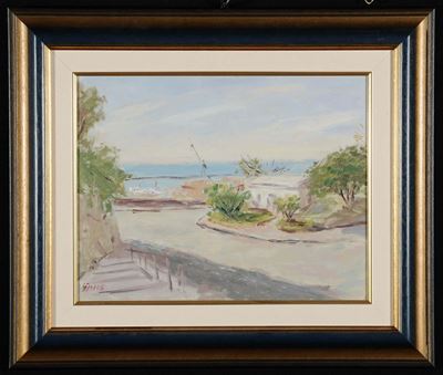 Giovanni Fasce (1936-2006)strada con Scorcio di Porto
