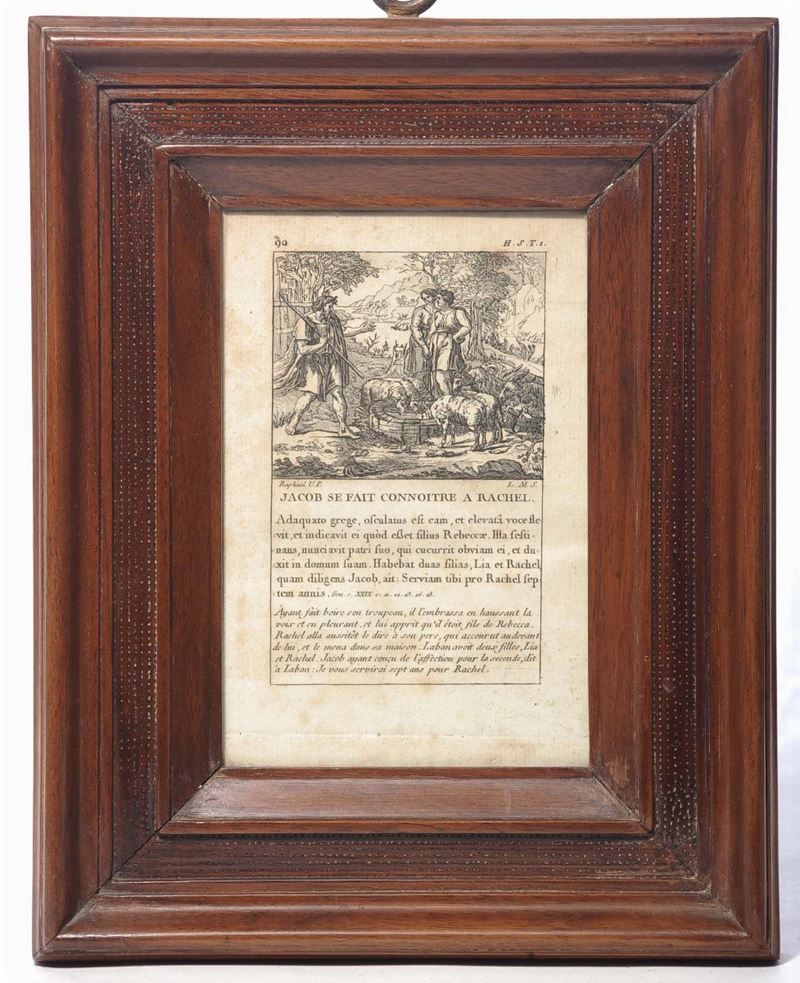 Cornicetta in noce con stampa  - Auction Antiques and Old Masters - Cambi Casa d'Aste