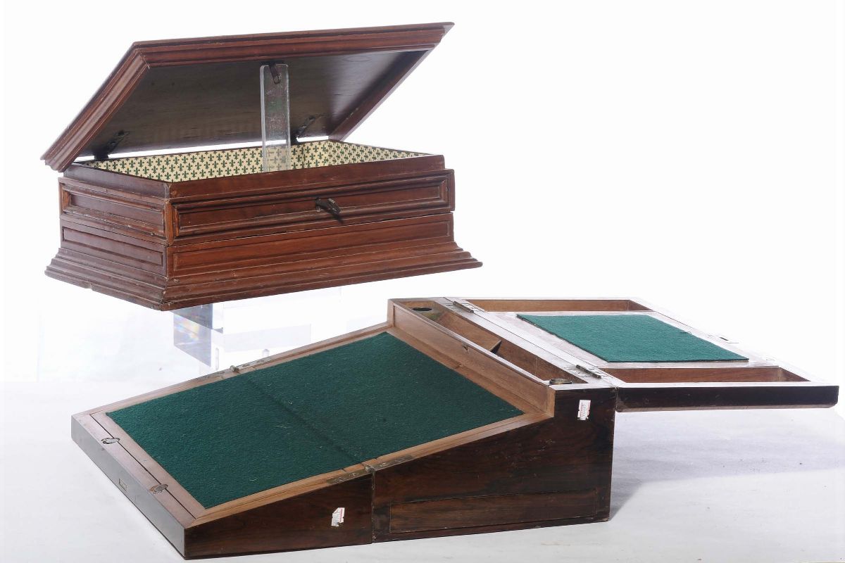 Lotto di Due Scatole in Legno
