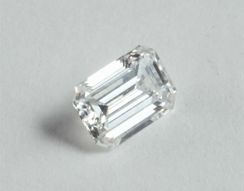 Diamante taglio rettangolare di ct 1,06  - Asta Antiquariato e Dipinti Antichi - Cambi Casa d'Aste