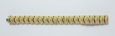 Bracciale in Oro 18kt e Smalti