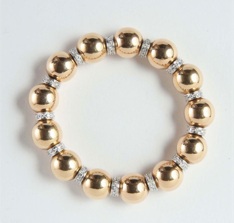 Bracciale con boules in oro  - Auction Antiques and Old Masters - Cambi Casa d'Aste