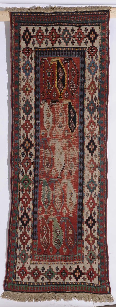 Tappeto caucasico, fine XX secolo  - Auction Ancient Carpets - Cambi Casa d'Aste