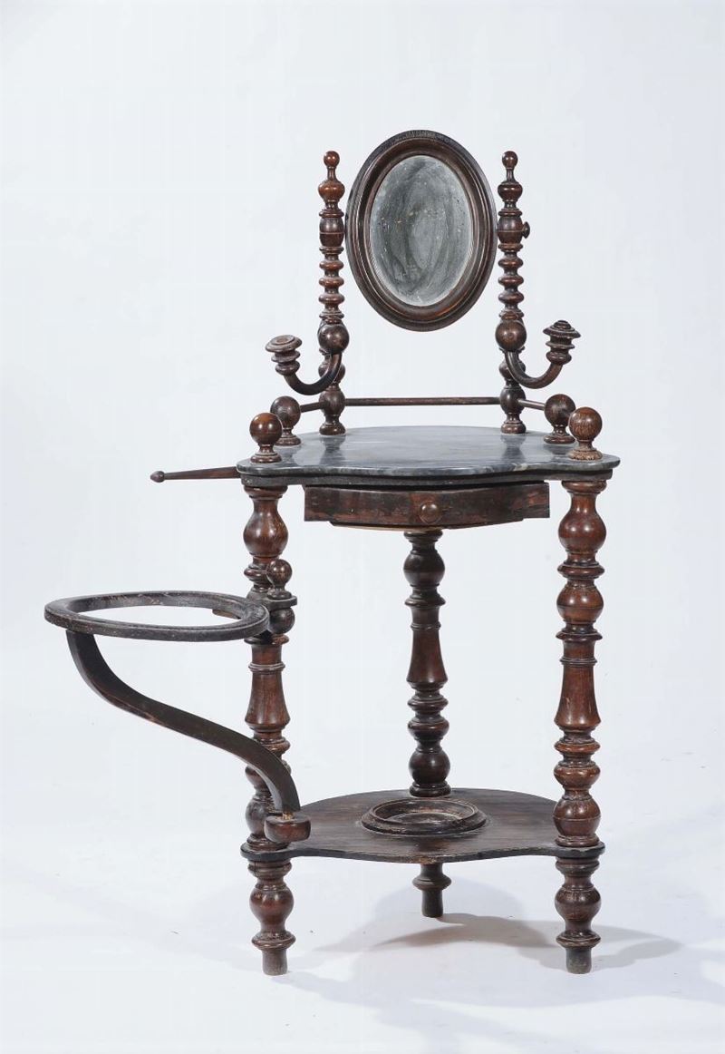 Toelette con specchio  in noce, XIX secolo  - Auction Antiques and Old Masters - Cambi Casa d'Aste