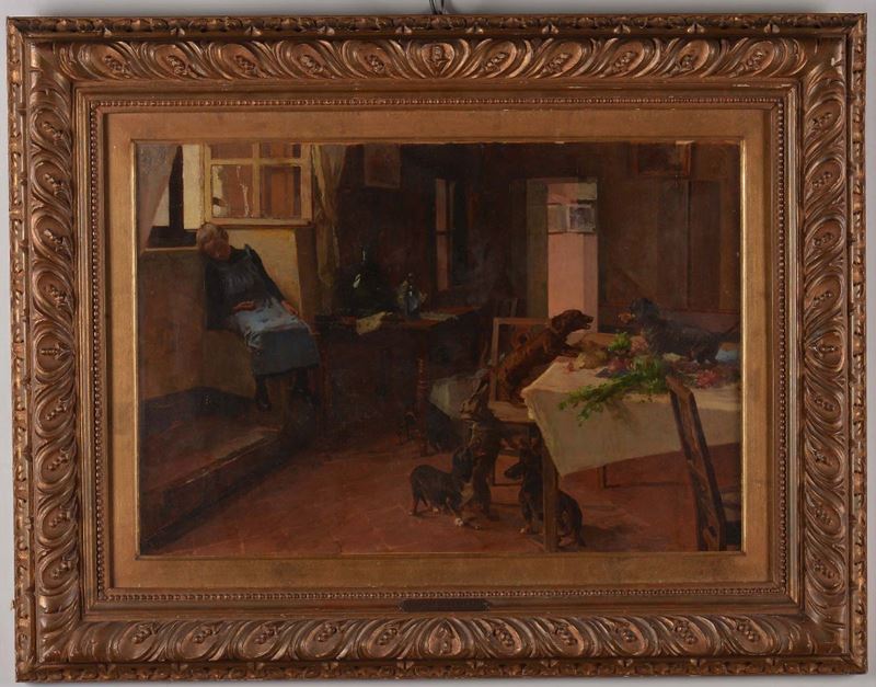 Anonimo del XIX secolo Scena d’interno  - Auction Antique and Old Masters - II - Cambi Casa d'Aste