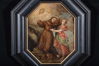 Scuola del XVIII Secolomiracolo delle Stigmate a San Francesco