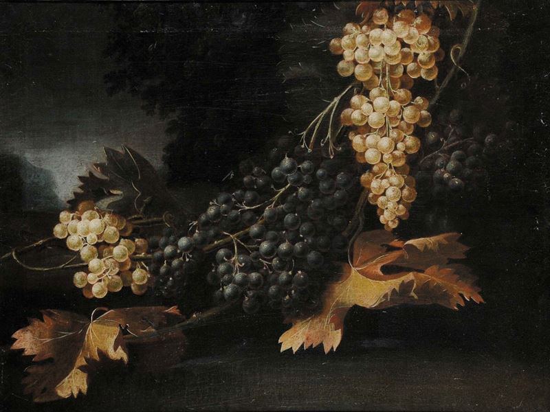 Scuola del XVIII secolo Natura morta con uva  - Auction Antiques and Old Masters - Cambi Casa d'Aste
