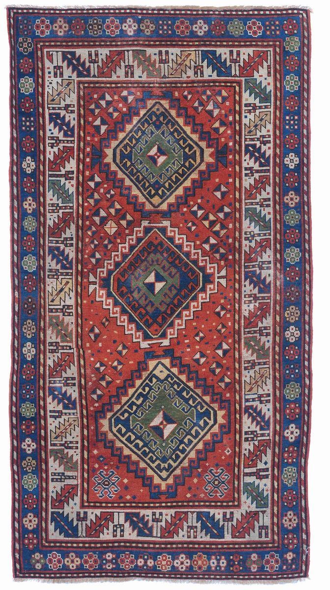 Tappeto caucasico Kasak,  metà XIX secolo  - Auction Ancient Carpets - Cambi Casa d'Aste