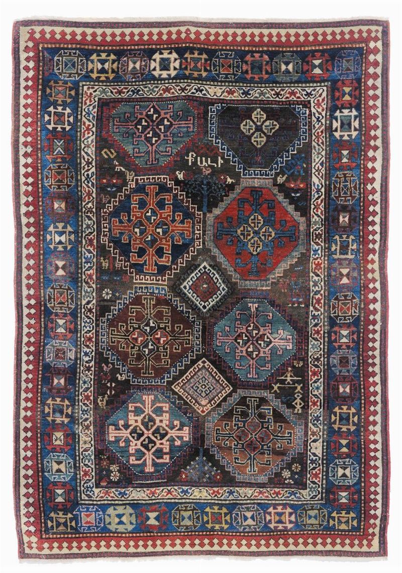 Tappeto caucasico Gandje, fine XIX secolo  - Asta Tappeti Antichi - Cambi Casa d'Aste