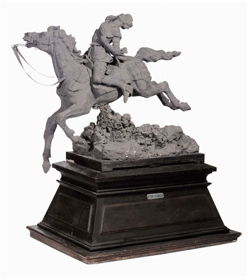 Francesco Pozzi (1779-1844) Ettore Fieramosca a cavallo  - Auction Sculpture and Works of Art - Cambi Casa d'Aste