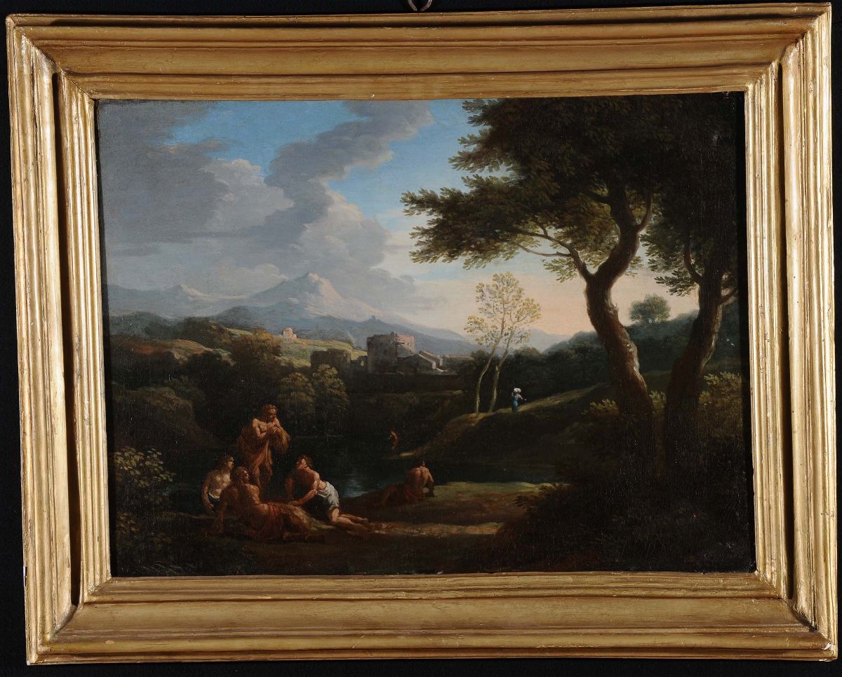 Jan Frans Van Bloemen (1662-1749)paesaggio con Figure