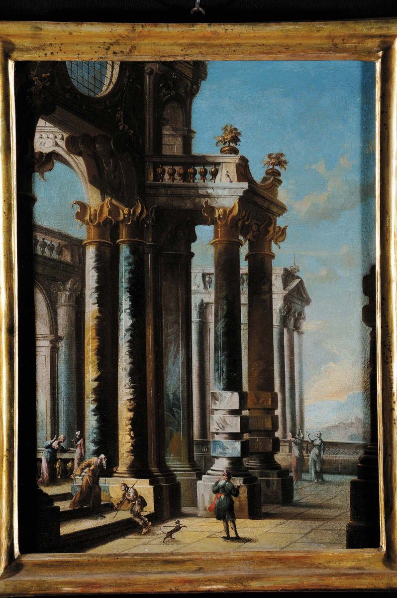 Scuola Napoletana del XVII secolo Architetture  - Auction Antiques and Old Masters - Cambi Casa d'Aste