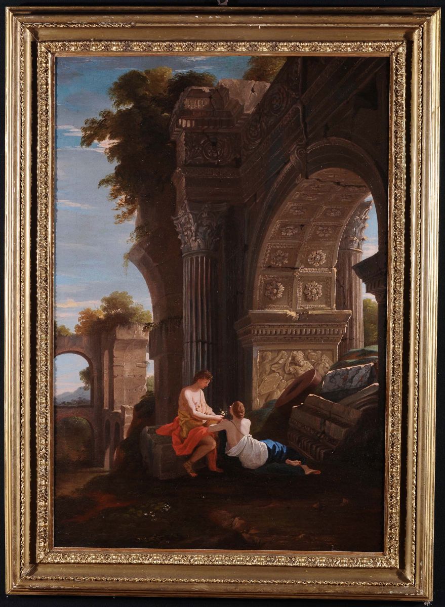 Jean Lemaire (1598-1659)arco Romano con Personaggi