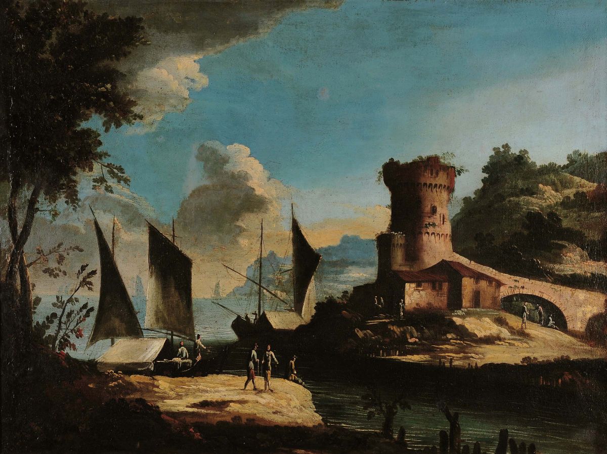 Paolo Anesi (1697-1773), Attribuito Apaesaggio Fluviale Paesaggio Fluviale
