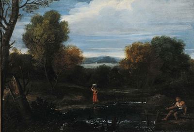 Pier Francesco Mola (1612-1666), Attribuito Apaesaggio