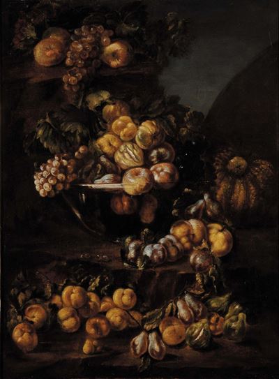 Pietro Navarra (XVII-XVIII), Attribuito Anatura Morta con Ciotola in Vetro