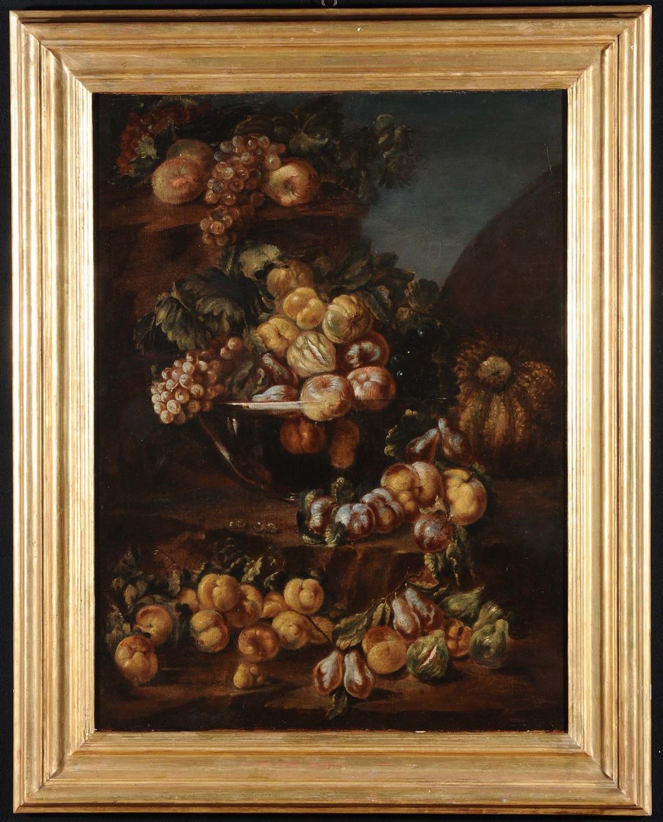 Pietro Navarra (XVII-XVIII), Attribuito Anatura Morta con Ciotola in Vetro