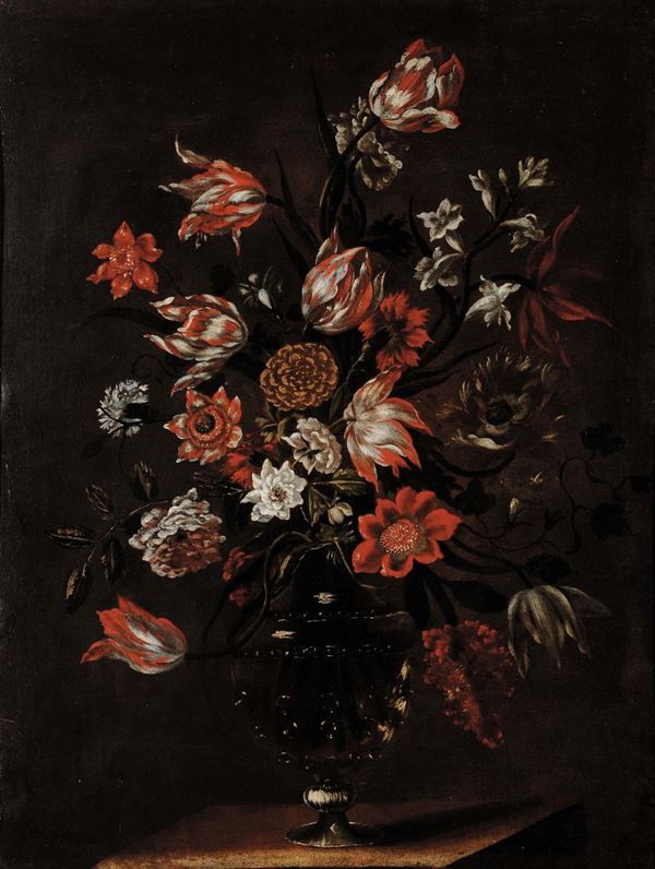 Giuseppe Recco (1634-1695), attribuito a Vaso di fiori