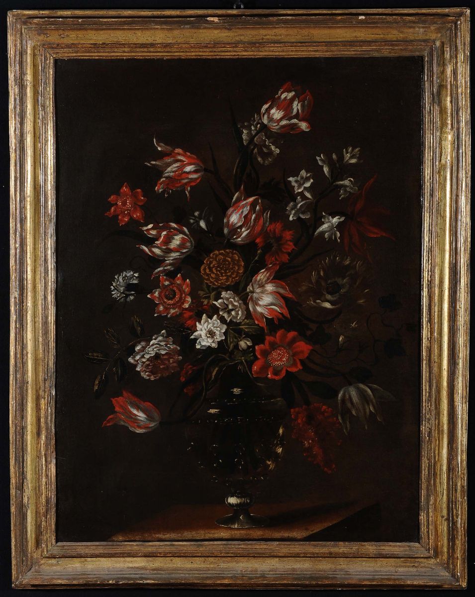 Giuseppe Recco (1634-1695), Attribuito Avaso di Fiori