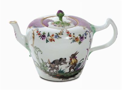 Teiera in Porcellana Policroma, Meissen XVIII Secolo