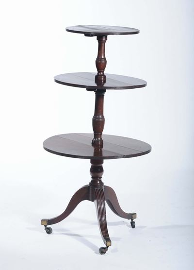 Gueridon a Bandelle in Legno, XIX Secolo