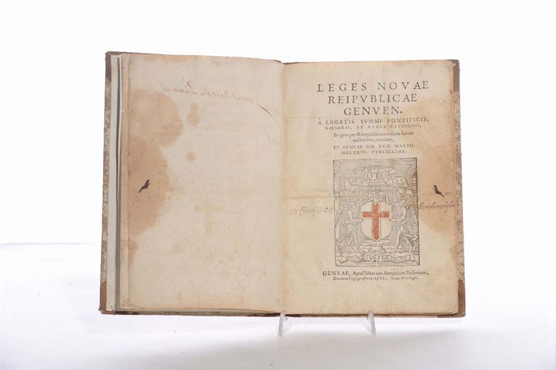 Marcum Antonium Bellonum Leges Novae Reipublicae Genuen  - Auction Antiques and Old Masters - Cambi Casa d'Aste
