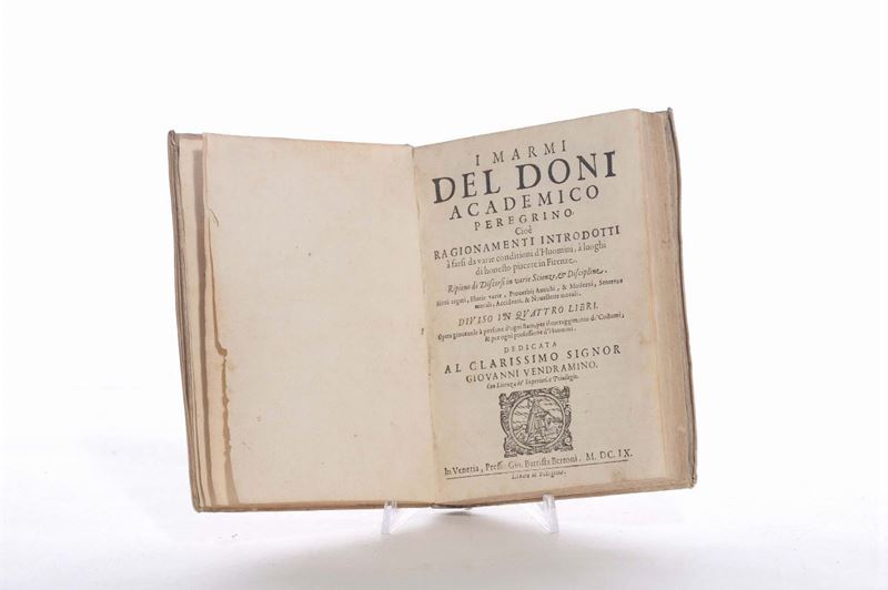 Doni, 1609 I marmi del Doni accademico  - Asta Antiquariato e Dipinti Antichi - Cambi Casa d'Aste