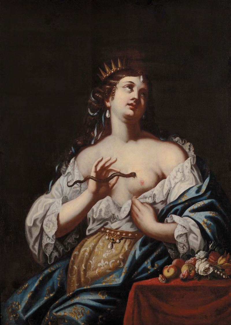 Scuola Bolognese del XVIII secolo Cleopatra  - Auction Antiques and Old Masters - Cambi Casa d'Aste