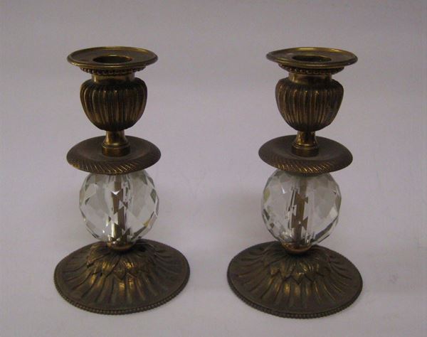 Candelieri in bronzo e vetro