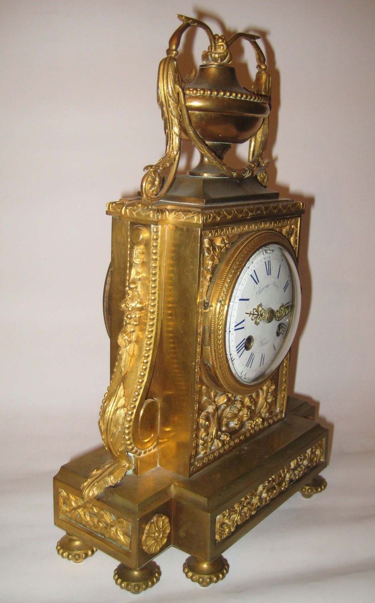 Orologio da Tavolo in Bronzo Dorato, XIX Secolo