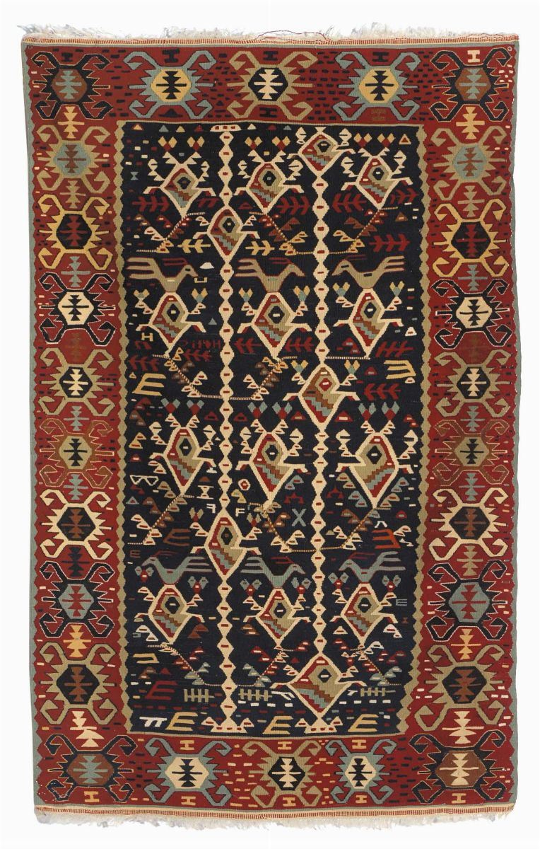 Kilim persiano Shorkoy, primi XX secolo  - Auction Ancient Carpets - Cambi Casa d'Aste